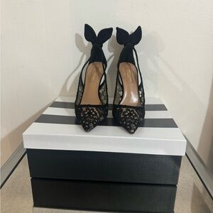 Aquazurra Lace Bow tie Pump